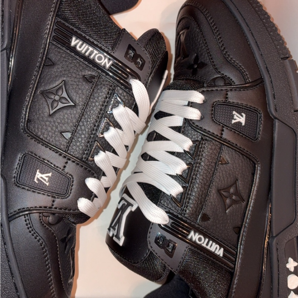 Louis Vuitton Monogram Black and White Sneakers